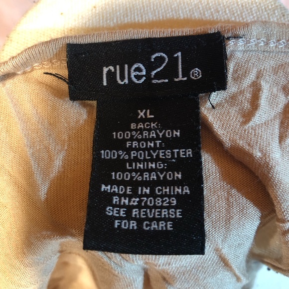 Rue21 Beige Lace Sequin Sleeveless Tank Shirt Size Medium Large - Picture 2 of 8